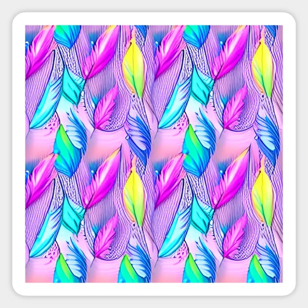 Gentle Feather Flow Pattern Sticker by ArtistsQuest